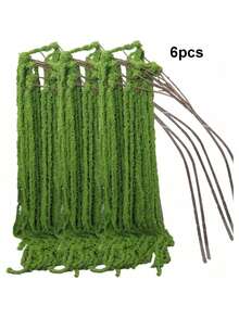 2-6PCS Lifelike Silk Waterfall Style Purple Burgundy Artificial Hanging Orchid Wisteria Amaranth For Wedding Backdrop Hotel Room Decor DIY Vase Filler Wall Hanging Gift For Mother Day Birthday Party Home Decor Wedding Supplies - Green - View 7