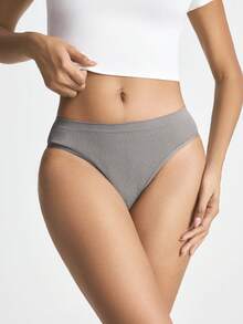 Ocili 5pcs Seamless Ribbed Comfortable Brazilian Briefs - Multicolor - View 6