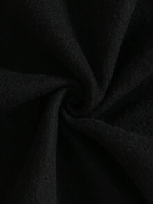 SHEIN Explorewe Streecool 青少年女孩秋冬休閒舒適時尚設計日常百搭字母與娃娃圖案棒球夾克 - 黑與白 - 查看 4