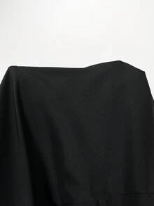 Elaquor 大尺碼女款蕾絲拼接荷葉邊下擺長袖襯衫 秋冬休閒日常外出穿著 適合休閒辦公商務工作 - 黑色 - 查看 10
