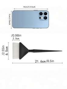 5/1pc Fashion Hair Salon Professional Hair Dye Tools, Color Straw Hair Dye Brush, Barber Shop Perming And Dyeing Oil Brush, High-End Hair Salon Dyeing Comb, Large Hair Dye Brush - Multicolor - View 3