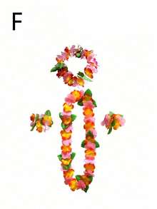 Hawaiian Flower Garlands Set, Hawaiian Leis Necklace, Hawaii Garland Necklace, Tropical Hawaii Flower Theme Party Favors, Tropical Hibiscus Flowers For Summer Pool Parties And Hawaii Theme Parties, For Decoration Fancy Dress - Style F - View 6