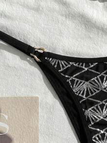 Bonvoyette 26SS 春夏度假海灘高端性感波點比基尼泳衣兩件套 - 黑色 - 查看 4