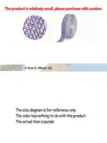 1pc DIY Rhinestone, Modern Purple Self Adhesive Garment Decoration Excipient For DIY - Purple - View 9