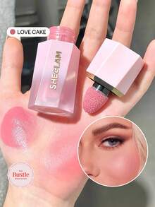 SHEGLAM Color Bloom Liquid Blush Matte Finish-Love Cake Gel Cream Blush Langanhaltend, Lichtecht, Hochpigmentiert, Leichtes, Lang Anhaltendes, Glattes Rouge, , Weihnachten, , Pink, Braun, Geschenke, Rouge Rare - Love Cake - Übersicht 1