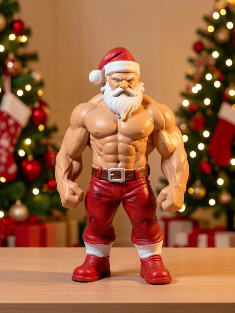 MINKOJA Edisi Baru Santa Claus Berotot Premium, Dekorasi Rumah, Hadiah Perlindungan Rumah Tangga dan Penangkal Kejahatan, Koleksi Pajangan Meja Kreatif, Hadiah Ulang Tahun Desain Eksklusif untuk Teman, Relaksasi Kantor, Figur Bergaya, Penggemar Dekorasi Meja - MultiWarna - View 1