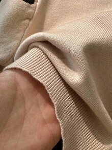 SHEIN Playful Pals 女童秋冬加厚時尚黑色波點蝴蝶結可愛簡約針織長袖開襟毛衣 - 彩色 - 查看 4