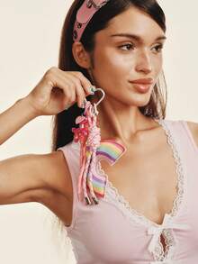 Popjeli Rainbow Keychain Pendant Fashion Pendant Exquisite Backpack Pendant Unique Jewelry - Rainbow - View 4