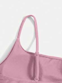 Swim Basics Top de bikini de unicolor con fruncido para mujer, verano y playa - Multicolor - Ver 2
