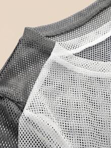 Cheerettes 純色鏤空透視短袖運動T恤 - 彩色 - 查看 4