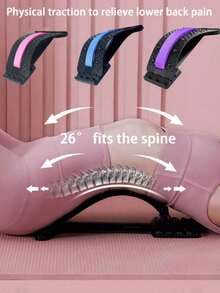 Universal For Both Men And Women, Adjustable Height Plastic Four Layer Waist Massage Board, Waist Relief Device, Waist Stretching Massage Device, Cervical And Spinal Back Stretching Device, Back Pain Relief Cushion; - 1 Massage Stretcher - View 7