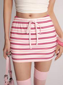 Rina Fox Women's Summer Casual Striped Skirt - Multicolor - View 5