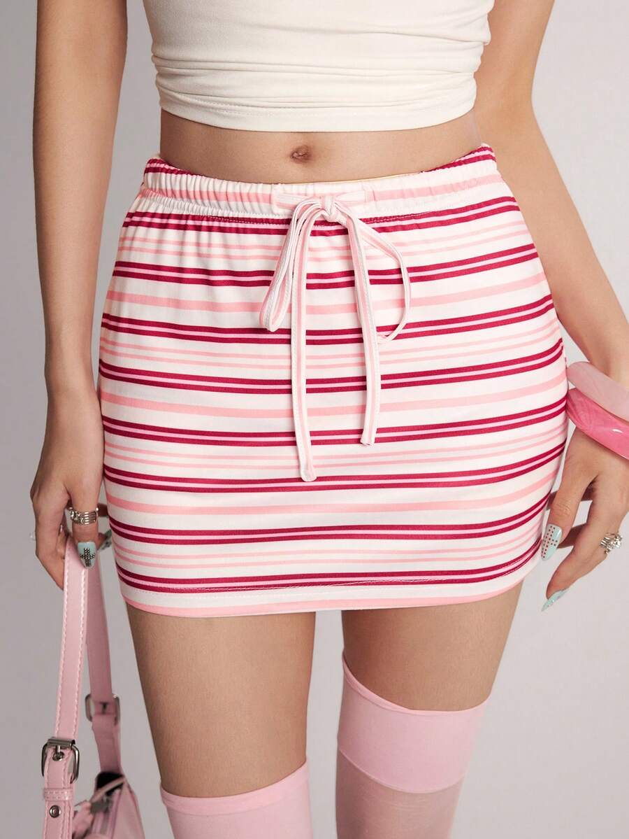 Rina Fox Women's Summer Casual Striped Skirt - Multicolor - View 1