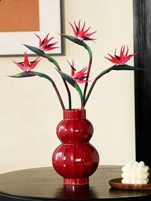 1/2/5PCS 58cm/22.8in Artificial Bird Of Paradise Flowers, Soft Silicone Realistic Stems, Fade-Resistant Lifelike Petals, Ideal For Vase Centerpiece, Living Room, Office, Wedding, DIY Craft Arrangement, Home Decor - Multicolor - View 7