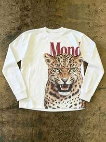 IslaSuriya Men's Spring/Autumn Casual Leopard Print Pullover Sweatshirt - Multicolor - View 1