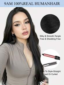 Ultra Thin Weft Hair Extension,Genius Weft Hair Extensions,10-18inch,40G/Pack,S01 Jet Black,Sew In Hair Extensions,Hand Tied Weft Extensions,Soft And Smooth Texture,Hand Washable,Adds Volume & Length,Natural Straight Hair For Women,For Everyday - S01 - View 11