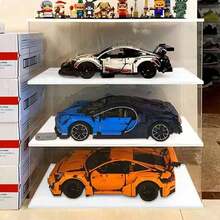 Detachable White Base Transparent Display Box, Display Cabinet, Display Case, Storage Box, High Transparency, Suitable For Model Cars, Dolls, Crafts, Collectibles, Decorations, Available In Different Sizes - White Background - View 6
