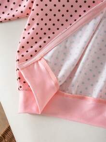 SHEIN 女童波點印花長袖拉鍊連帽運動衫 - 彩色 - 查看 11