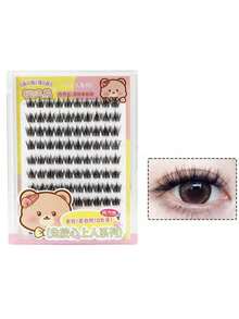 Bulu Mata Cat Eye Fluffy 100 Pcs Perekat Diri, Campuran 8-16mm D Curl Kit Ekstensi Bulu Mata DIY, Volume Alami dan Lembut - Hitam - View 5