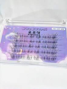 Self-Adhesive Shiny Star Rhinestone False Eyelashes, Cool Fox Eye Glitter Lashes, Ideal For Cosplay, Shooting, Christmas & Daily Natural Makeup, Random Card Base - View 6