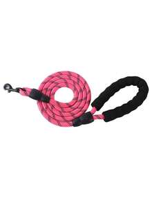 1Pc Reflective Nylon Round Dog Leash, Soft Foam Padded Handle Anti-Pull Walking Lead, Multi Color Pet Training Rope For Medium Large Dogs - Multicolor - View 13
