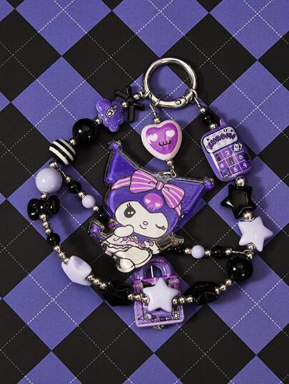 HELLO KITTY AND FRIENDS | SHEIN 1PC Resin Beads Phone Charm Chain Lightweight Cute Kawaii Cartoon Pattern