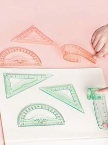 9 Pieces/Set Of School Supplies Including A Compass, Ruler, And Mathematical Drawing Tools, Suitable For Students. - Multicolor - View 14