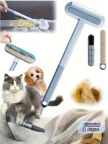 1PC New 2-Way Felt Pet Hair Remover Multifunctional Lint Brush For Sofa Carpet Bedding Cat Dog Bed Reusable Self Cleaning Heavy Duty Pet Grooming Tool - Multicolor - View 1