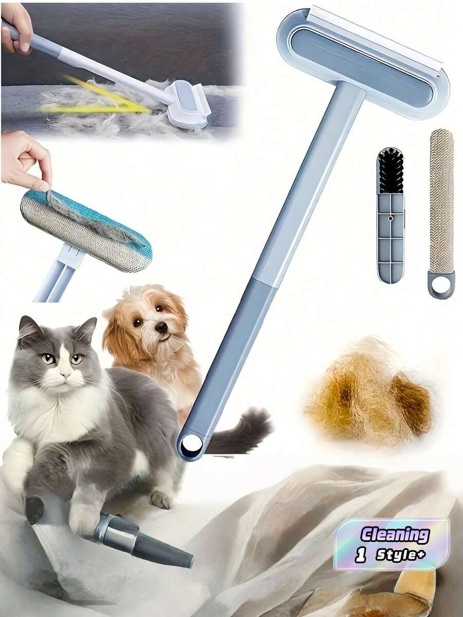 1PC New 2-Way Felt Pet Hair Remover Multifunctional Lint Brush For Sofa Carpet Bedding Cat Dog Bed Reusable Self Cleaning Heavy Duty Pet Grooming Tool - Multicolor - View 1