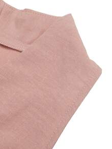 SHEIN LUNE Women's Textured Shirred Halter Neck Pleated Vacation Dress Vacation Dusty Pink Summer Elegant - Pink - View 7