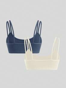 SHEIN Cheerettes 女款純色日常健身舒適運動內衣 - 彩色 - 查看 4