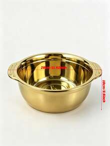 A Set Of Golden Practical Stainless Steel Drainage Baskets, Suitable For Kitchen Rice Washing Strainers, Dish Sinks, Funnel Basins, Soup Basins, With Thickened Stainless Steel. High-Quality Material, Anti-Corrosion And Rust-Proof, Good Storage. - Golden Drain Net - View 2
