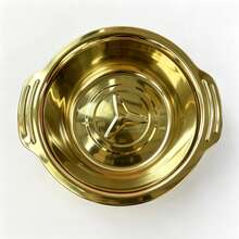 A Set Of Golden Practical Stainless Steel Drainage Baskets, Suitable For Kitchen Rice Washing Strainers, Dish Sinks, Funnel Basins, Soup Basins, With Thickened Stainless Steel. High-Quality Material, Anti-Corrosion And Rust-Proof, Good Storage. - Golden Drain Net - View 3