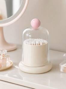 Joivida 1pc Household Cotton Swab Storage Box With Lid, Dental Floss Storage Tube, Bathroom Vanity Dustproof And Moisture-Proof, Multi-Functional Miscellaneous Item Storage Box. - multicolor - View 4