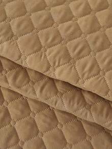 1 Piece Solid Color Plaid Splash-Resistant Non-Slip Thin Pet Blanket Suitable For Large, Medium And Small Cats And Dogs Suitable For Bedroom And Living Room Pet Sofa Protective Cover (1 To 4 People) - Khaki - View 4