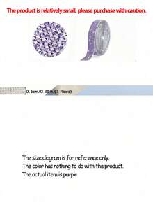 1pc DIY Rhinestone, Modern Purple Self Adhesive Garment Decoration Excipient For DIY - Purple - View 8