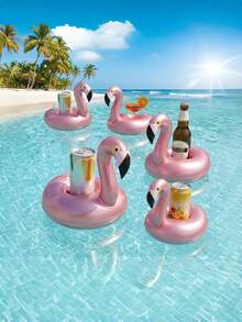 Cute Goose Shaped Inflatable Floating Drink Holder Pool Cup Coaster - Multicolor - View 10