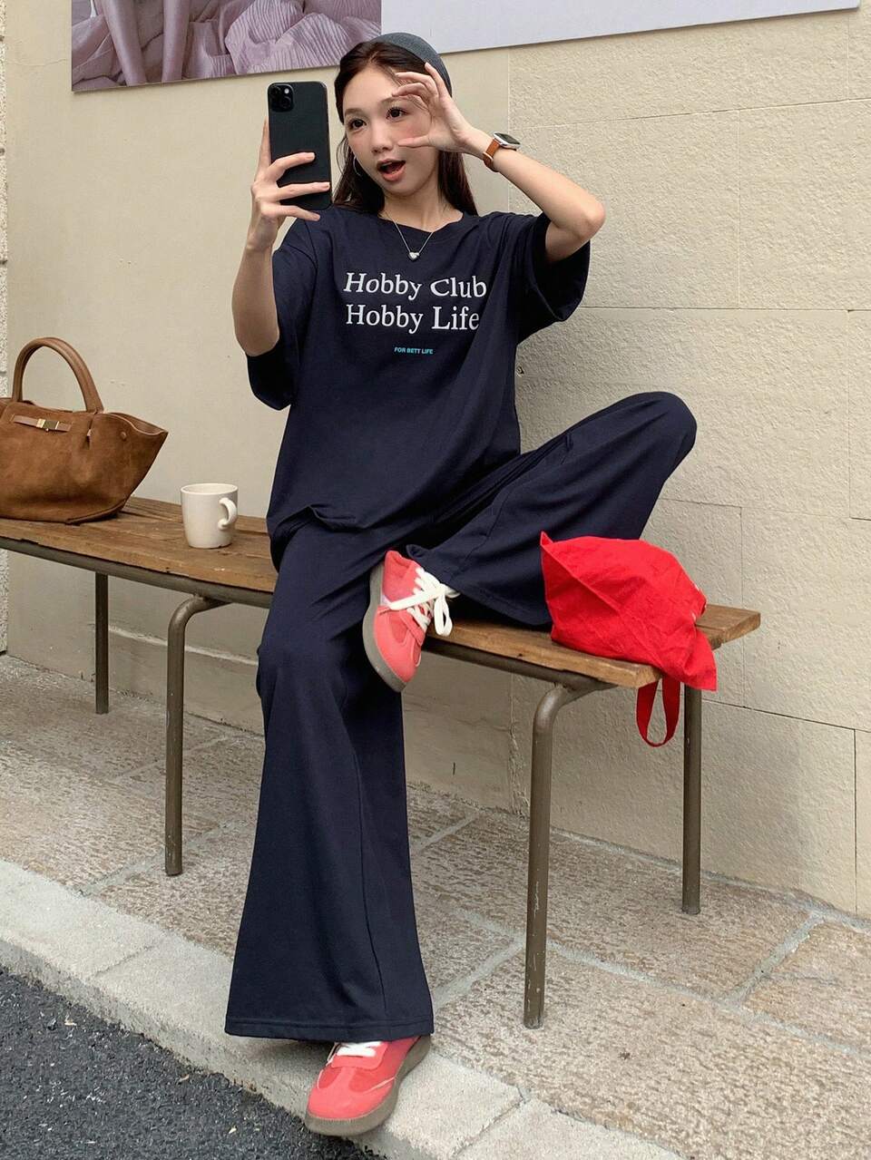 2pcs/Set Women's Street Casual Letter Graphic T-Shirt, Spring/Summer Lounge Sets For Women Short Sets For Women