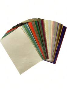 Colección de Cartulina Perlada A6/A5 50 Hojas de Cartulina sin Repetición Disponible en una Variedad de Patrones Excelente para Scrapbooking, Invitaciones, Notas de Agradecimiento - Multicolor - Ver 14