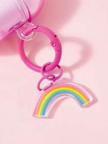 SHEIN X Care Bears 彩虹熊彩虹熊 IML 藍牙耳機保護殼附彩虹吊飾，適用於 iPod - 粉色 - 查看 7