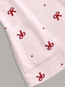 PopScrub Seragam Scrub Wanita Motif Polkadot dan Pita, Atasan, Rumah Sakit Hewan Peliharaan - MultiWarna - View 4