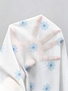 GlowEve 花卉印花披肩 夏季防曬雪紡襯衫外套 - 白色 - 查看 5