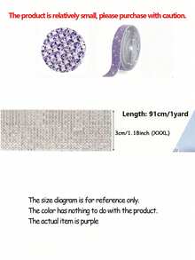 1pc DIY Rhinestone, Modern Purple Self Adhesive Garment Decoration Excipient For DIY - Purple - View 14