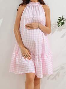 SHEIN Striped Sleeveless Spaghetti Strap Flared Dress - Multicolor - View 4