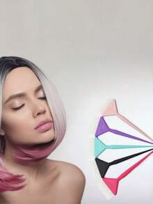 5/1pc Fashion Hair Salon Professional Hair Dye Tools, Color Straw Hair Dye Brush, Barber Shop Perming And Dyeing Oil Brush, High-End Hair Salon Dyeing Comb, Large Hair Dye Brush - Multicolor - View 11