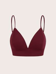 SHEIN BASICS 大尺碼女款時尚性感休閒透視上衣附內衣 夜間工作服 酒紅色 夏季 - 酒紅色 - 查看 7
