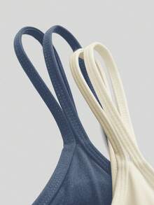 SHEIN Cheerettes 女款純色日常健身舒適運動內衣 - 彩色 - 查看 9
