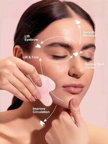 1 PC Natural Jade Gua Sha Board Facial Body Scraping Tool Relieve Swelling Stress Skin Care Ornament Holiday Gift - Heart-shaped Gua Sha Board - View 10