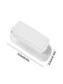 1 hilera Soporte para enchufes, estante de almacenamiento sin perforaciones, tablero de enchufes, artefacto fijo - Blanco - Ver 5