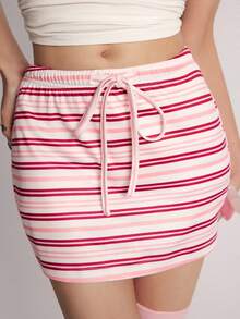 Rina Fox Women's Summer Casual Striped Skirt - Multicolor - View 4